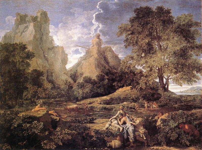 POUSSIN, Nicolas Landscape with Polyphemus af